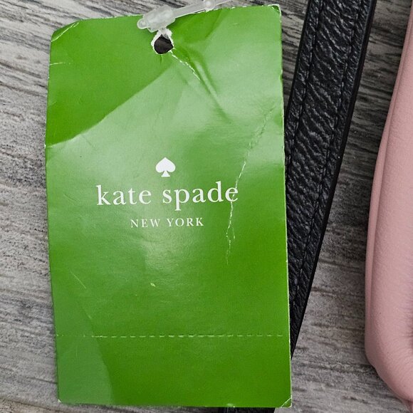 Kate Spade New Hanover Street Aster Bow Beau Pink Black Leather Crossbody Bag - Picture 14 of 15